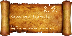 Kutschera Izabella névjegykártya